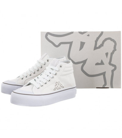 Kappa Boron Mid Pf 243161/1015 White/Silver (KA209-a) bateliai