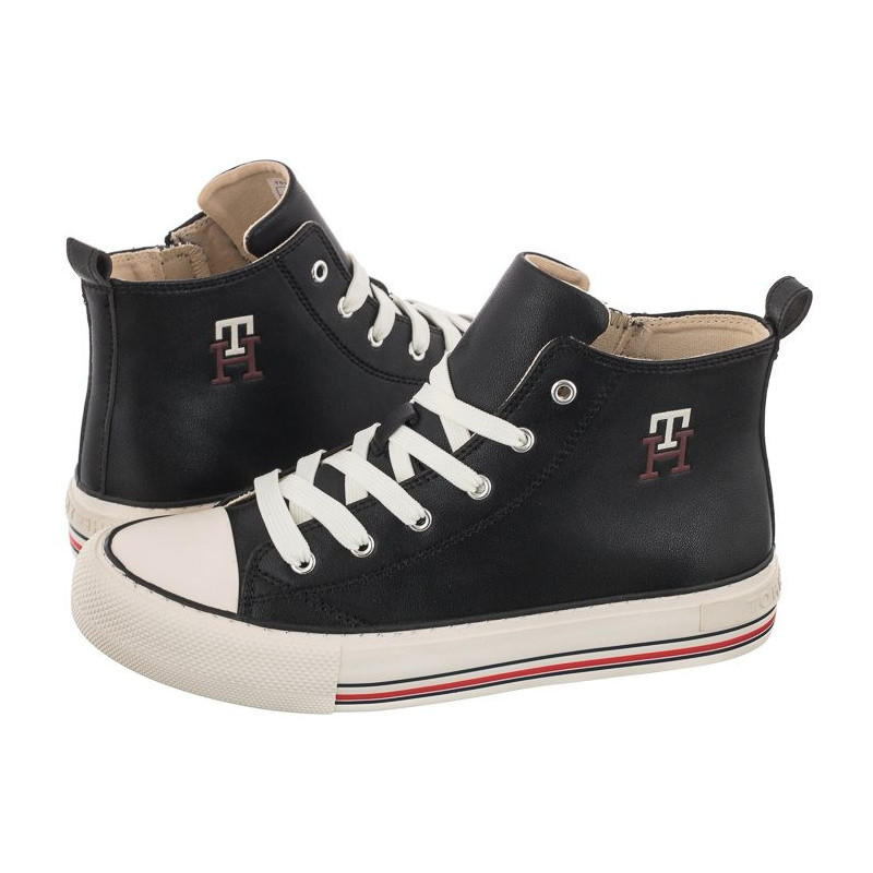 Tommy Hilfiger High Top Lace-Up Sneaker Black T3A9-32288-1355 999 (TH530-a) bateliai