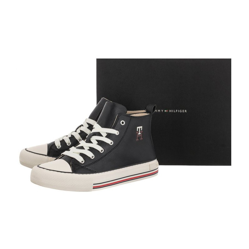 Tommy Hilfiger High Top Lace-Up Sneaker Black T3A9-32288-1355 999 (TH530-a) bateliai