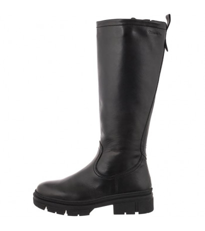 Tamaris Czarne 1-25622-29 003 Black Leather (TM405-a) boots