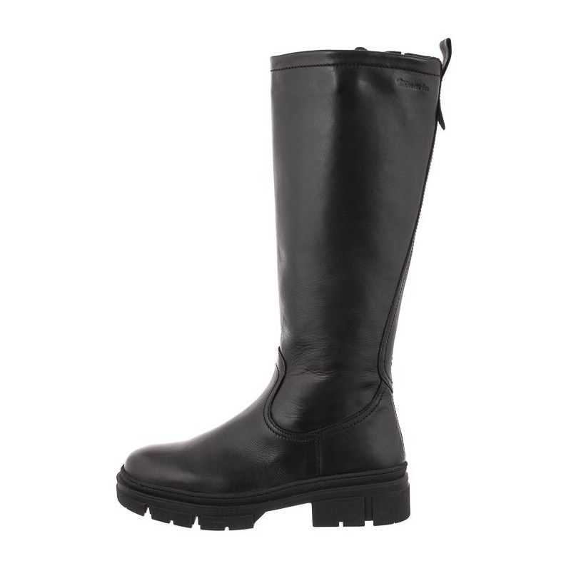 Tamaris Czarne 1-25622-29 003 Black Leather (TM405-a) boots