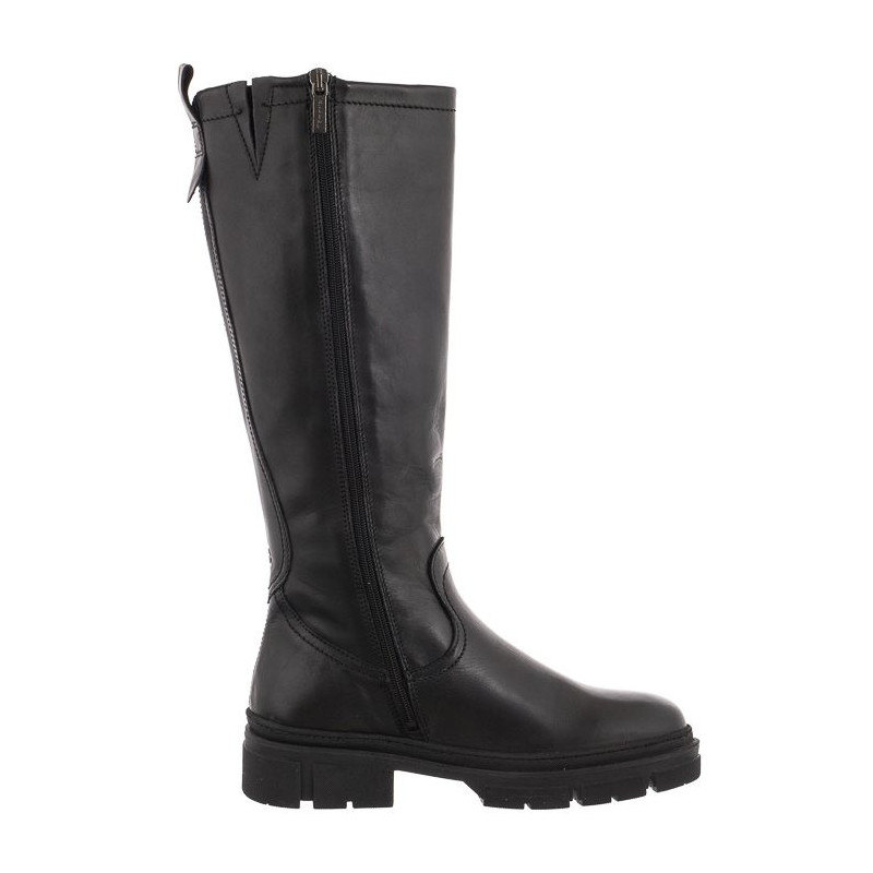 Tamaris Czarne 1-25622-29 003 Black Leather (TM405-a) boots