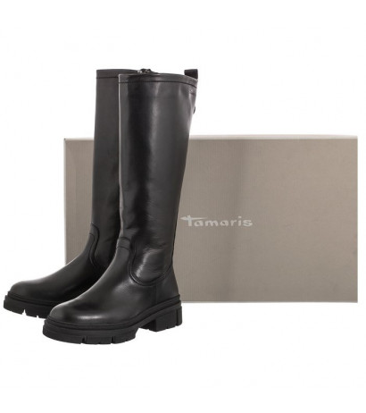 Tamaris Czarne 1-25622-29 003 Black Leather (TM405-a) batai