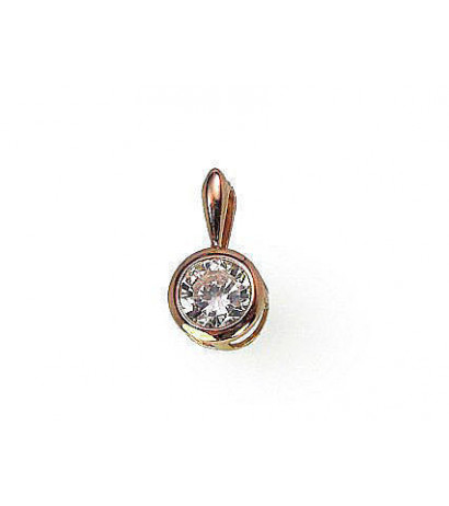 Gold pendant 1300007(Au-R)_CZ, Red Gold 585°, Zirkons