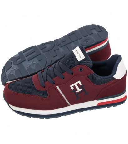 Tommy Hilfiger Low Cut Lace-Up Sneaker Bordeaux/Blue T3B9-32492-1450A240 (TH534-b) sportiniai bateliai