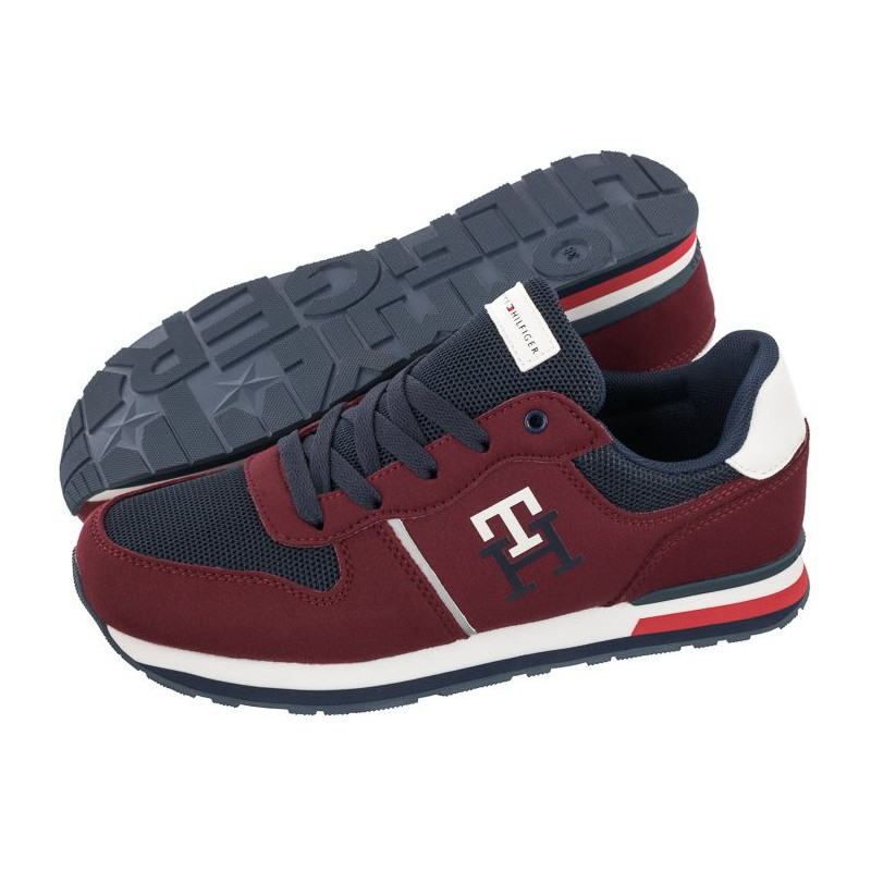 Tommy Hilfiger Low Cut Lace-Up Sneaker Bordeaux/Blue T3B9-32492-1450A240 (TH534-b) sportiniai bateliai