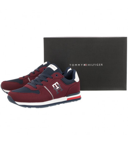 Tommy Hilfiger Low Cut Lace-Up Sneaker Bordeaux/Blue T3B9-32492-1450A240 (TH534-b) spordijalatsid