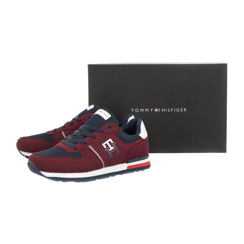 Tommy Hilfiger Low Cut Lace-Up Sneaker Bordeaux/Blue T3B9-32492-1450A240 (TH534-b) sportiniai bateliai