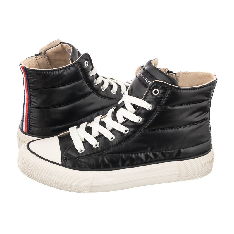 Tommy Hilfiger High Top Lace-Up- Sneaker Black T3A9-32290-1437999 (TH535-a) bateliai