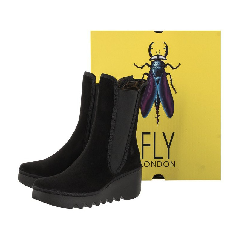 FLY London Byro Oil Suede Black P501395000 (FL373-a) batai