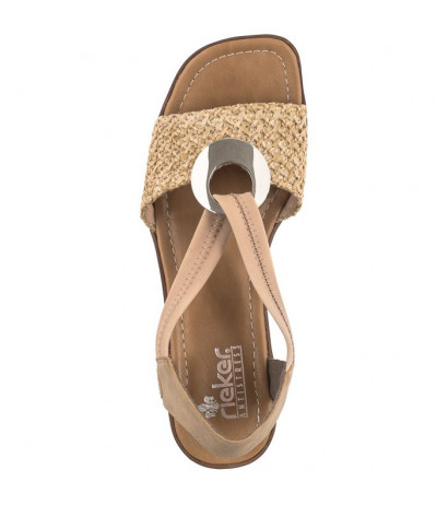 Rieker Beżowe 62664-61 Beige (RI9-a) sandalai