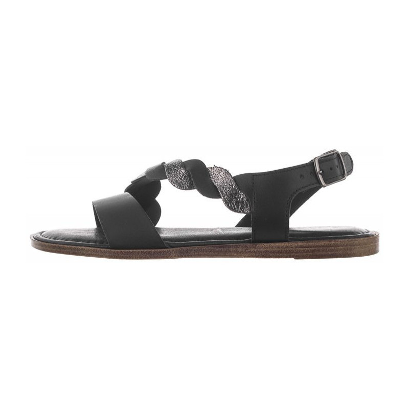 Tamaris Czarne 1-28142-24 094 Black/Pewter (TM252-b) sandal