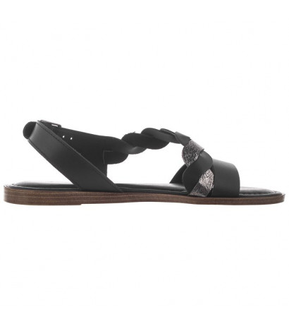 Tamaris Czarne 1-28142-24 094 Black/Pewter (TM252-b) sandalai