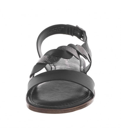 Tamaris Czarne 1-28142-24 094 Black/Pewter (TM252-b) sandalai