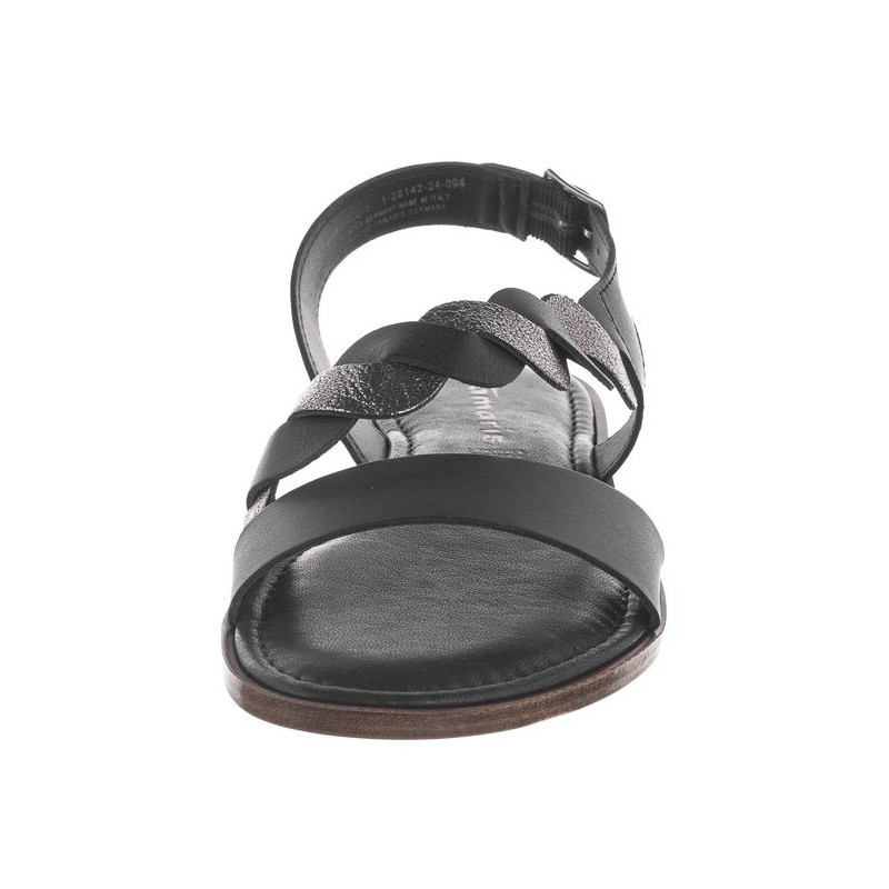 Tamaris Czarne 1-28142-24 094 Black/Pewter (TM252-b) sandalai