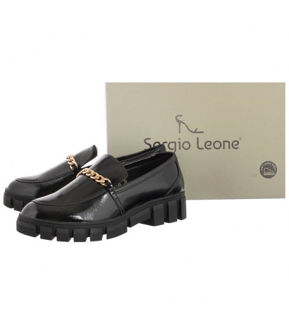 Sergio Leone Czarne MK 755 Lakier (SL451-a) shoes