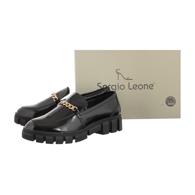 Sergio Leone Czarne MK 755 Lakier (SL451-a) shoes