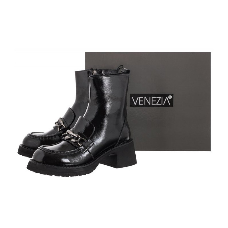 Venezia Czarne Lakierowane 4152625 (VE668-a) shoes