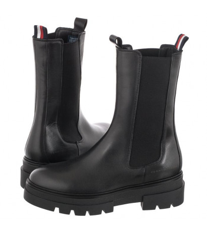 Tommy Hilfiger Monochromatic Chelsea Boot FW0FW06730 Black (TH537-a) batai