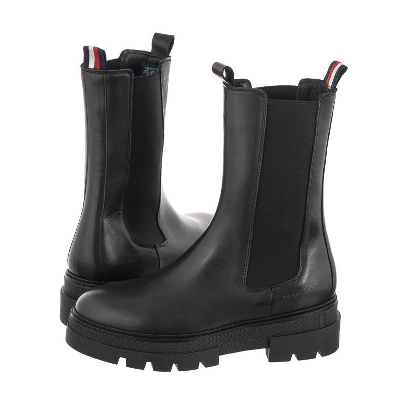 Tommy Hilfiger Monochromatic Chelsea Boot FW0FW06730 Black (TH537-a) batai