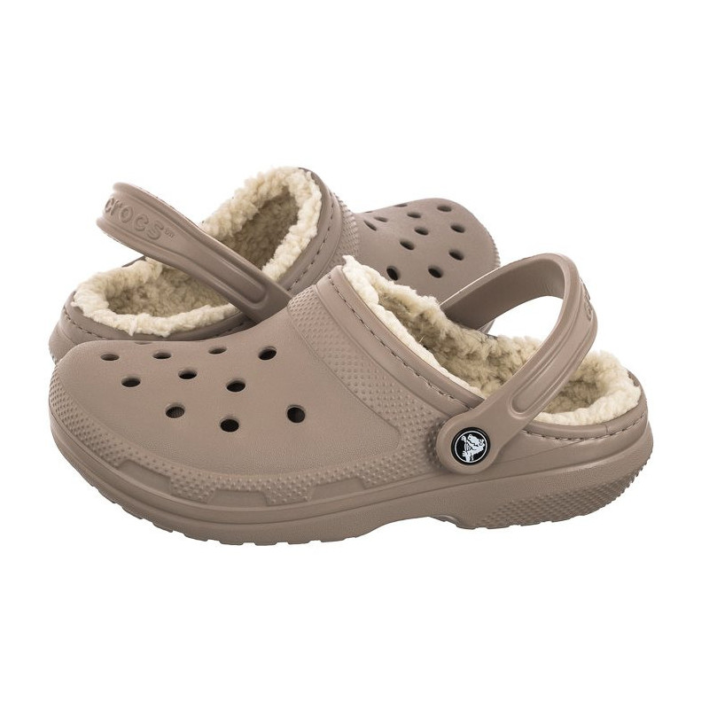 Crocs Classic Lined Clog Mushroom/Bone 203591-2YB (CR266-a) Women's Shoes/Flip Flops