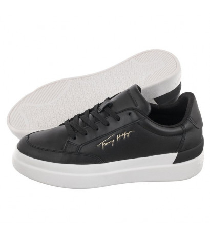 Tommy Hilfiger TH Signature Leather Sneaker FW0FW06665 BDS Black (TH539-a) sportiniai bateliai