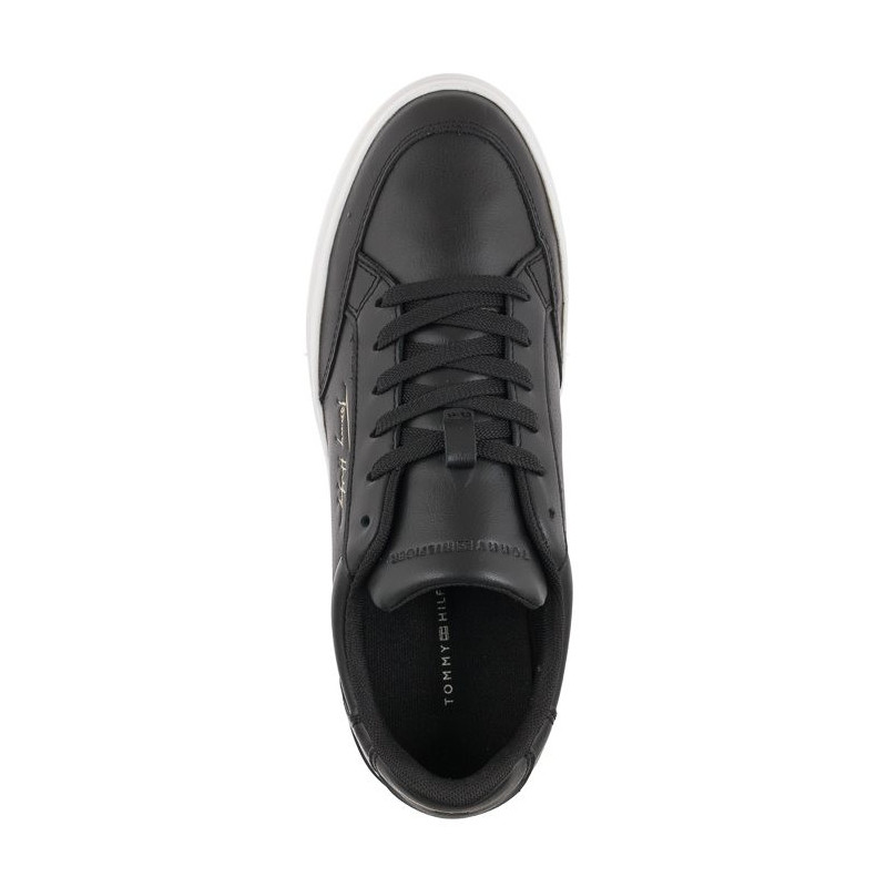 Tommy Hilfiger TH Signature Leather Sneaker FW0FW06665 BDS Black (TH539-a) sportiniai bateliai