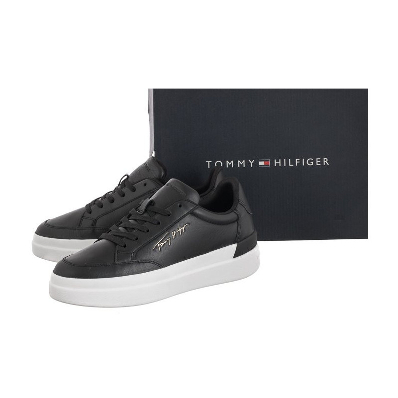 Tommy Hilfiger TH Signature Leather Sneaker FW0FW06665 BDS Black (TH539-a) sportiniai bateliai