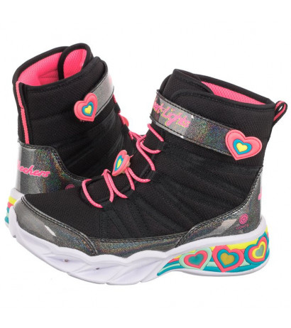 Skechers S Lights Black/Hot Pink 302661L/BKHP (SK132-a) batai