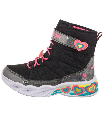 Skechers S Lights Black/Hot Pink 302661L/BKHP (SK132-a) batai