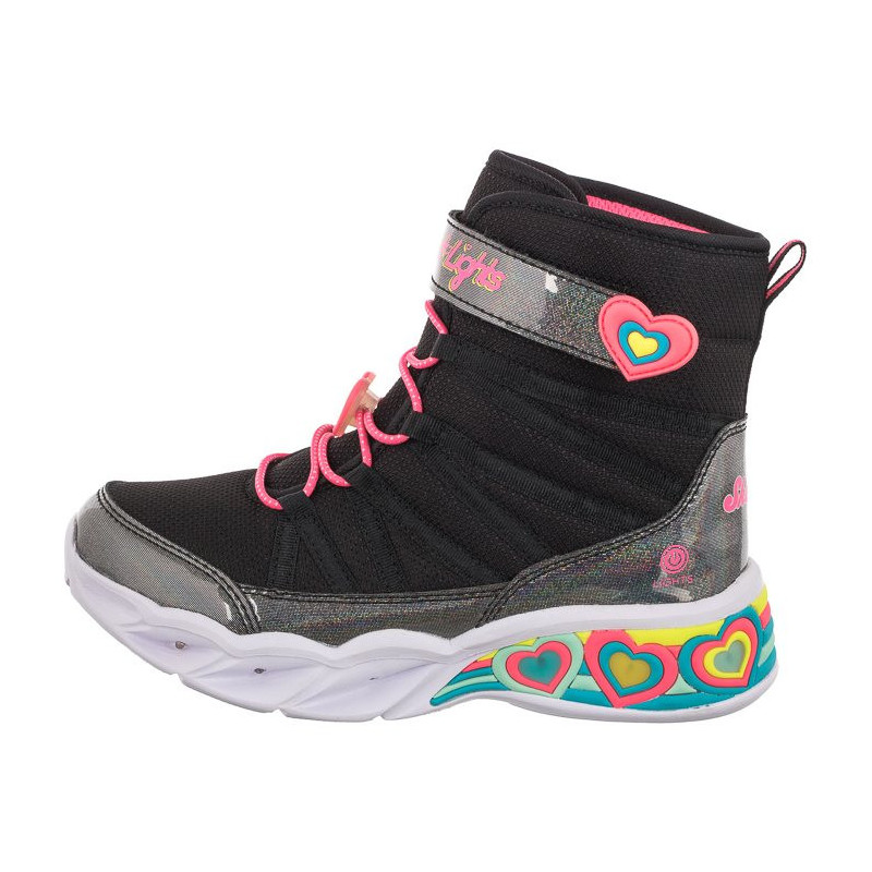 Skechers S Lights Black/Hot Pink 302661L/BKHP (SK132-a) batai