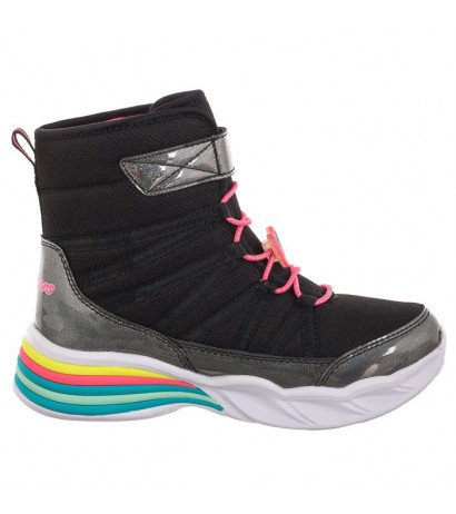 Skechers S Lights Black/Hot Pink 302661L/BKHP (SK132-a) batai