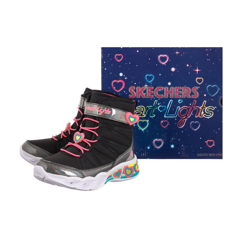 Skechers S Lights Black/Hot Pink 302661L/BKHP (SK132-a) batai