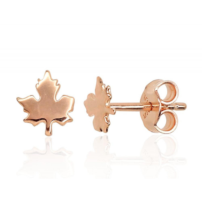 Gold classic studs earrings 1201473(Au-R), Red Gold 585°