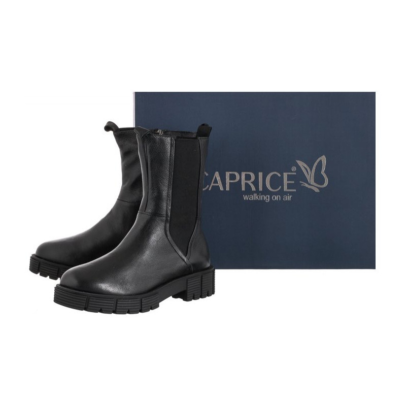 Caprice Czarne 9-25462-29 022 Black Nappa (CP341-a) batai