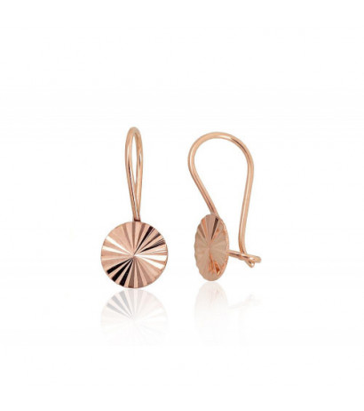 Gold hook earrings 1201491(Au-R), Red Gold 585°