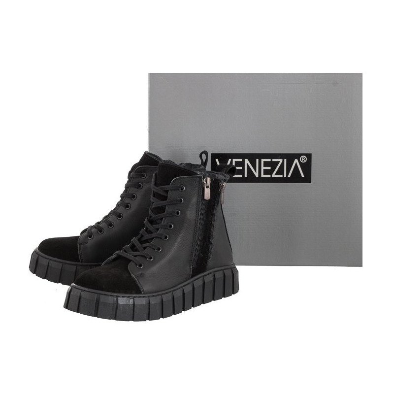 Venezia Czarne 13212101 BLACK (VE675-a) kurpes