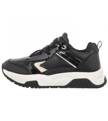 Tommy Hilfiger Low Cut Lace-Up Sneaker T3A9-32358-1434 X208 Black/Platinum (TH564-a) sportiniai bateliai