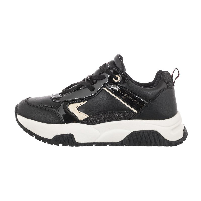 Tommy Hilfiger Low Cut Lace-Up Sneaker T3A9-32358-1434 X208 Black/Platinum (TH564-a) sportiniai bateliai