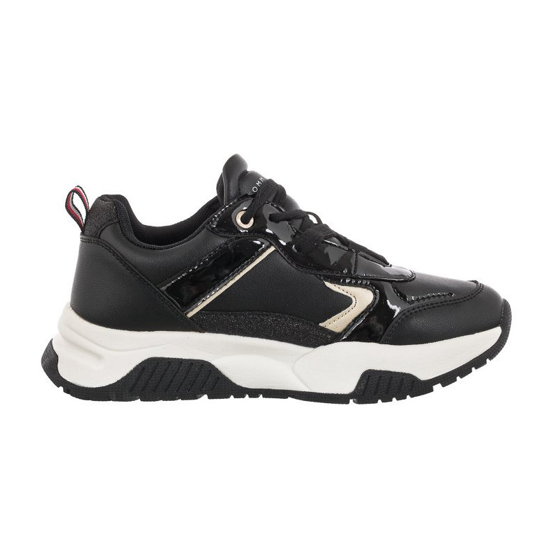 Tommy Hilfiger Low Cut Lace-Up Sneaker T3A9-32358-1434 X208 Black/Platinum (TH564-a) sportiniai bateliai