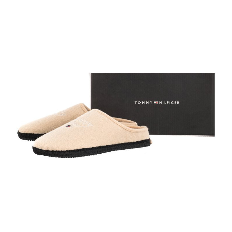 Tommy Hilfiger Indoor Slipper T3A0-32441-1506 500 Beige (TH578-a) Moteriški batai/šlepetės