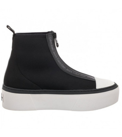 Calvin Klein Cupsole Flatform Mid Zip YW0YW00767 BDS Black (CK182-a) batai