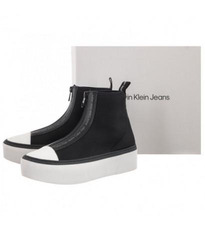 Calvin Klein Cupsole Flatform Mid Zip YW0YW00767 BDS Black (CK182-a) kurpes