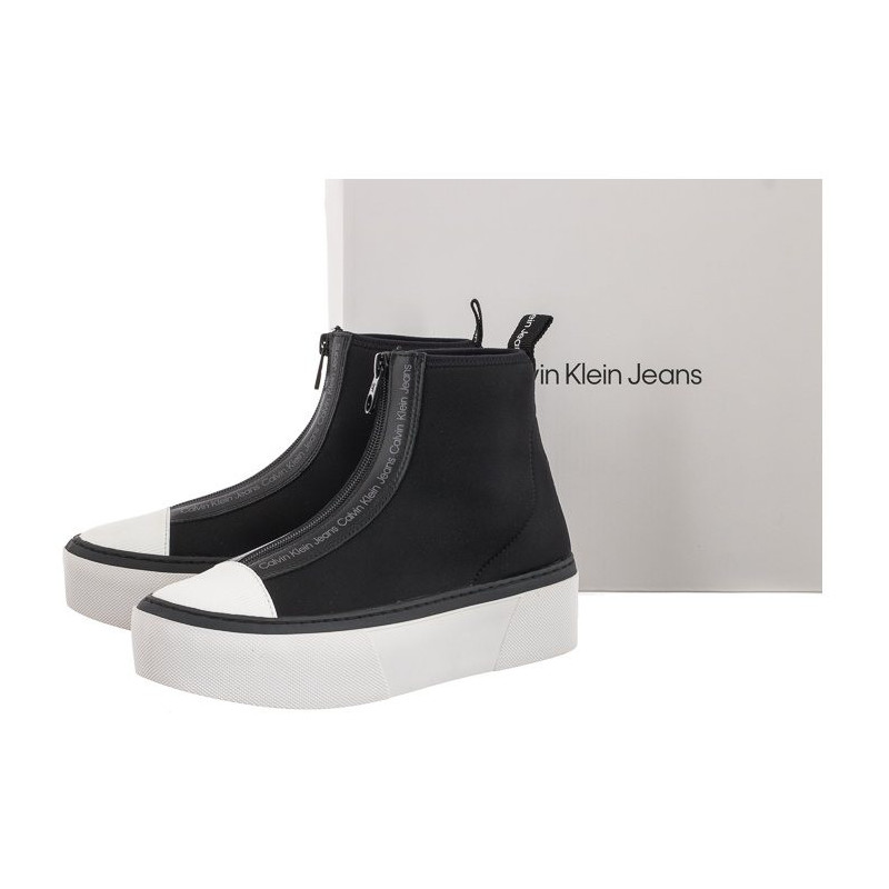 Calvin Klein Cupsole Flatform Mid Zip YW0YW00767 BDS Black (CK182-a) kurpes