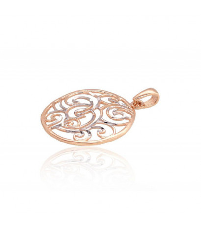 Gold pendant 1300991(Au-R+PRh-W), Red Gold 585°, Rhodium (Plating)