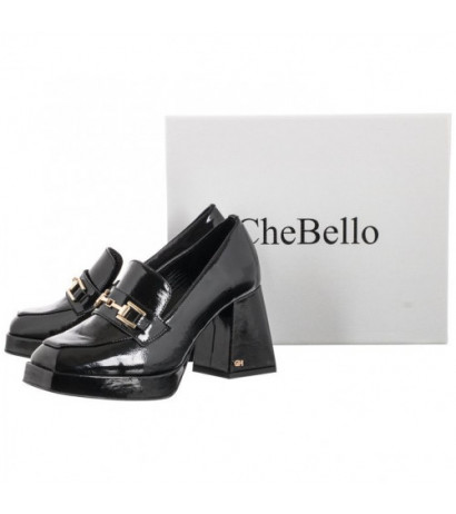 CheBello Czarne Lakierowane 3049-036-000-PSK-S214 (CH113-a) shoes