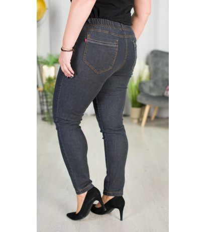 Long stretch jeans with a raised waist 01 CLASSIC Black