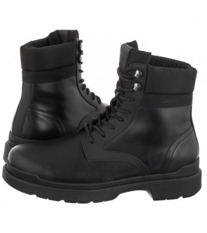 Calvin Klein Lace Up Boot Mix HM0HM00862 BEH Black (CK191-a) boots