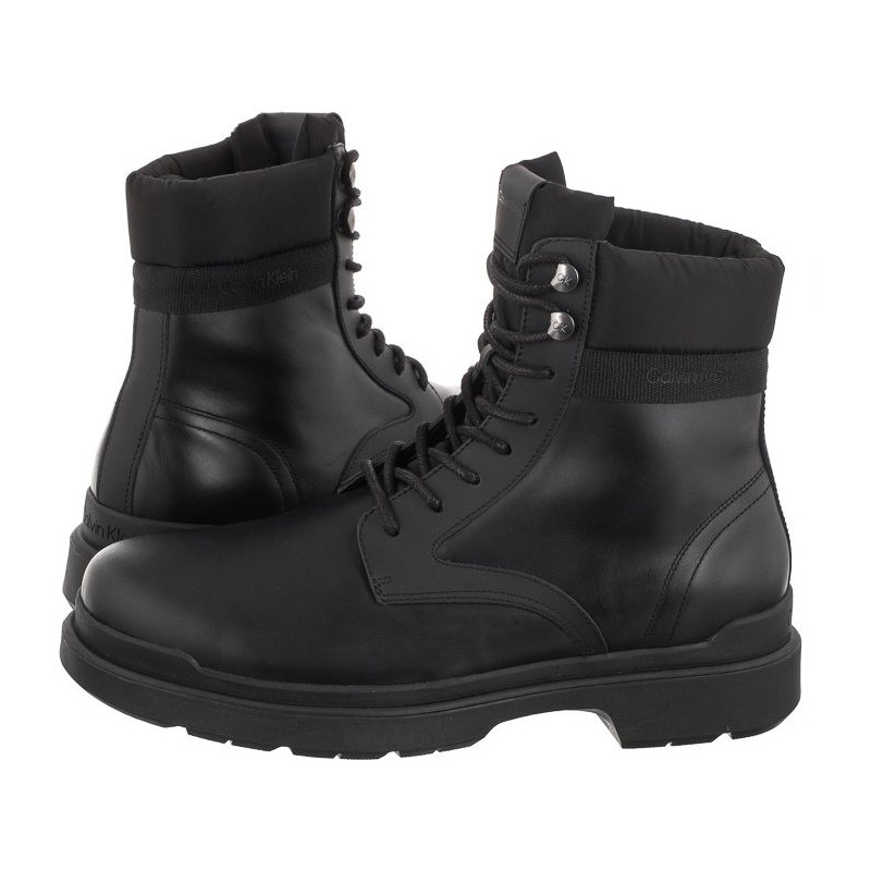 Calvin Klein Lace Up Boot Mix HM0HM00862 BEH Black (CK191-a) boots