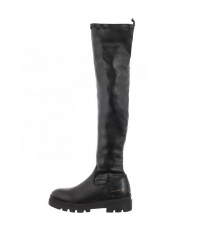 Tommy Hilfiger Monochromatic Over The Knee Boot FW0FW07055 BDS Black (TH605-a) batai